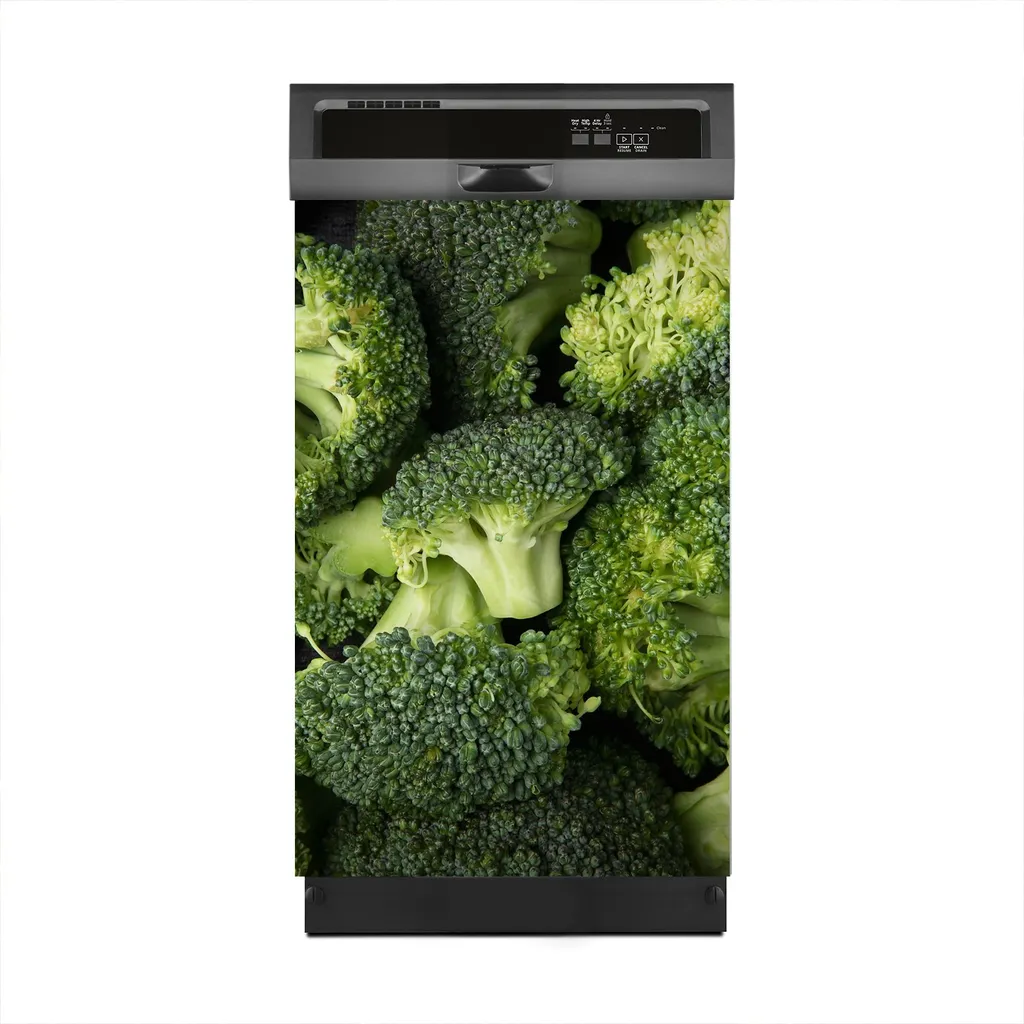 Magnete Dekorative 45x70 cm Küche Magnetmatte Spülmaschine - grüner frischer Brokkoli
